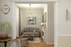 Гостевая зона в однокомнатной квартире