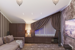 Гостевая с домашним кинотеатром в коттедже 350 кв.м.