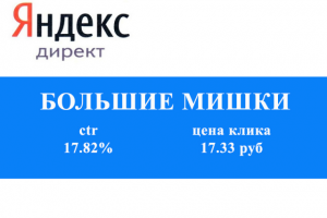 Контекстная реклама в Яндекс Директ: Большие мишки