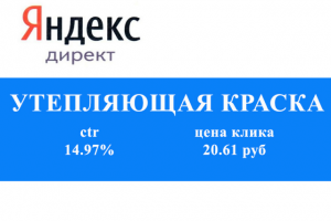 Контекстная реклама в Яндекс Директ: Утепляющая краска