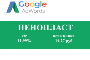 Контекстная реклама в Гугл Эдвордс: Пенопласт