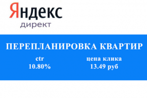 Контекстная реклама в Яндекс Директе: Перепланировка квартир
