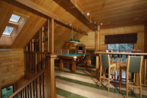 бильярдная в деревянном доме