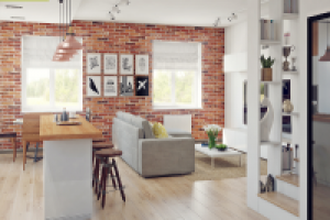 Кухня-гостиная в таунхаусе 137 кв. м., Москва