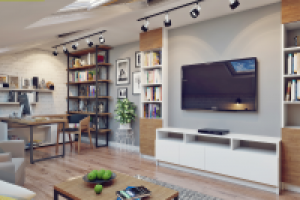 Гостиная в таунхаусе 137 кв. м., Москва