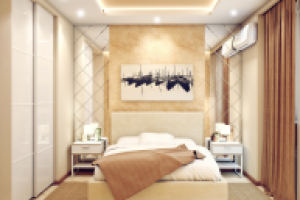 Спальня, квартира 93 кв. м., Москва