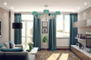 Зал, квартира 73 кв. м., Москва