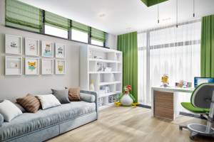 Детская комната в зеленом