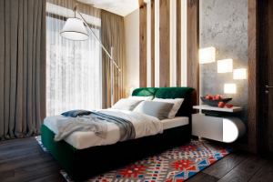 Спальня в стиле лофт