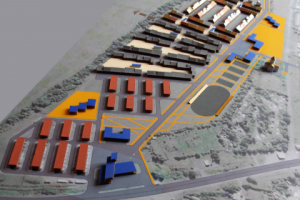 Проект поселка с несколькими типами домов