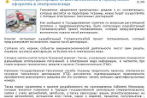 Электронное заполнение таможенной декларации.