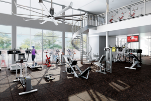 ATLANTA, USA. GRANT PARK FITNESS & SKY LOUNGE CGI