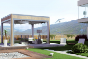 Визуализация беседки в современном стиле