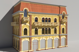 Моделирование и визуализация торгового фасада