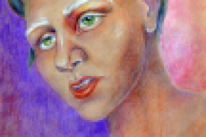 Девушка с зелёными дредами