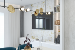 Интерьер гостиной в светлых тонах