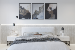 Интерьер спальни в светлых тонах