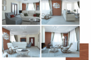 Гостиная с натуральными обоями