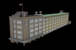 Лоу поли здание