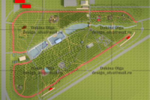 Эскиз ландшафта парка аттракционов
