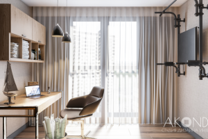 квартира дл холостяка. лоджия-кабинет