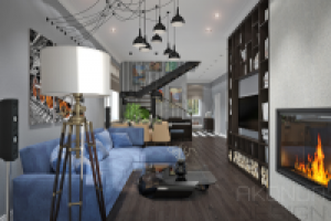 Частный дом во Всеволожске.Гостиная