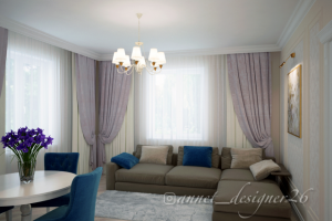 Дизайн проект  гостиной