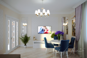 Дизайн проект  гостиной