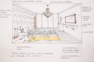 эскиз спальни