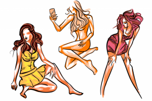 Девушки вектор