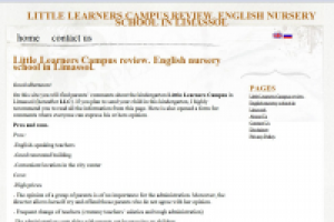 Перевод сайта о детском учреждении LLC в Лимассоле, о. Кипр