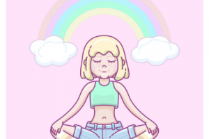 Девочка в медитации