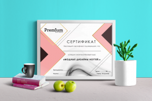 Сертификат для школы красоты Premium