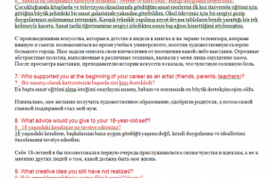 Тур-рус. перевод интервью художницы для Artlife Fest 2020 Москва