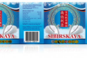 Макет этикетки для воды "Sibirskaya"
