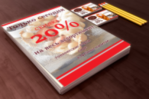 Рекламная листовка на стойку для кафе "ВафляHouse"