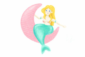 Растровая иллюстрация русалки