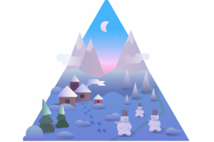 Зимняя векторная иллюстрация