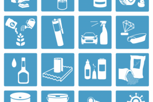 Фоновая картинка и иконки для сайта по продаже химикатов