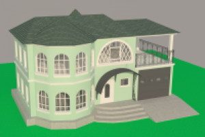 модель дома (вид спереди)