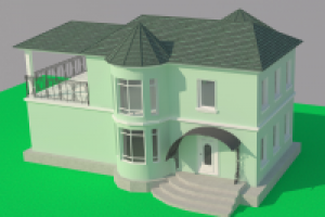 модель дома (вид сзади)