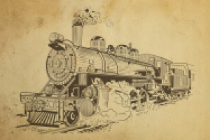 старый паровоз