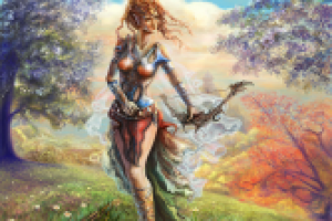 Elf woman, released arrow