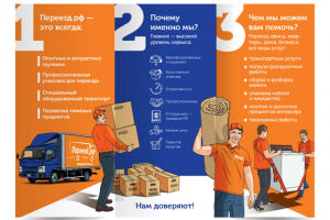 Полиграфия компании «Переезд.рф»