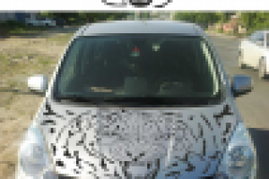 Снежный барс - наклейка на авто