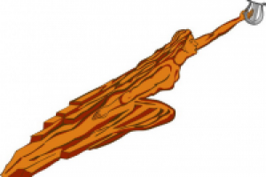 Женщина. Половина панно для военного клуба