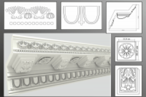 Карниз с лепниной