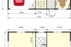 Вариант плана  дома с мансардой