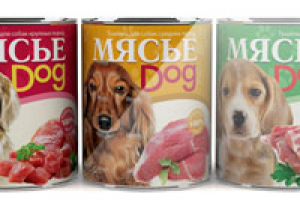 Этикетка тушенка для собак