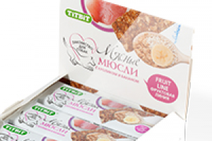 Дизайн шоубокса батончиков мюсли для собак